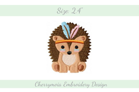 Baby Hedgehog Embroidery Design
