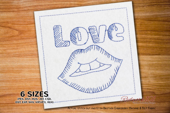 Love Lips Redwork: A Designer's Review for Valentine Projects