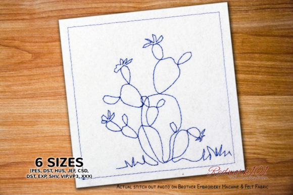 Prickly Pear Barrel Succulents Redwork Review