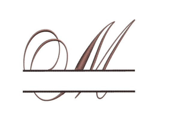 Review: Split Monogram Font Letter M for Custom Apparel